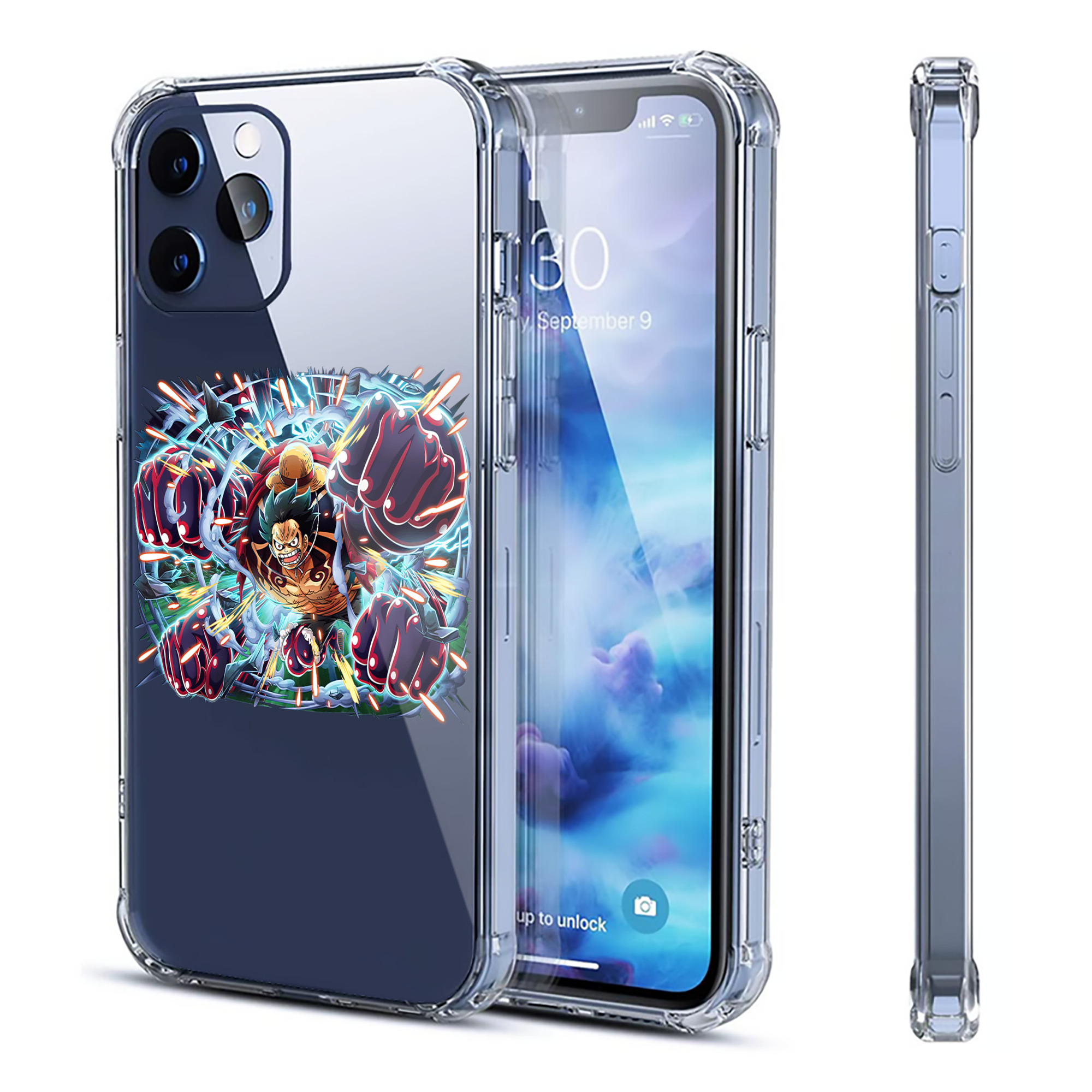 （画像用） ワンピース モンキー・D・ルフィ ONE PIECE Monkey D. Luffy 【iPhone 12シリーズ対応】透明スマホケース（クリアソフトケース）